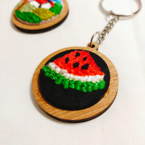 Embroidered Keychain Set of 2