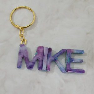 Galaxy Personalised Full Name Keychain