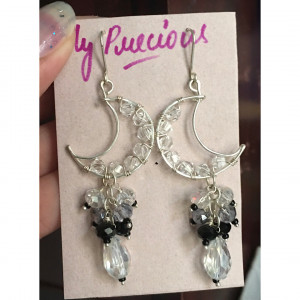 Moon crystal earrings
