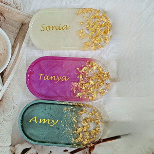 Name Trinket Tray in multiple colour options