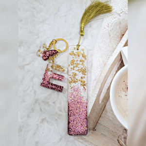 Butterfly Keychain and Bookmark Gift Set in multiple glitter options