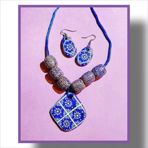 Ethnic Indigo Jewellery Set