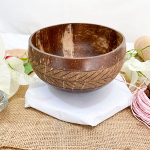 Coconut Geometric Serving Bowl