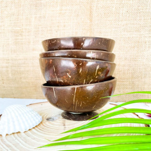 Multipurpose Coconut Bowls with Stand set of 4