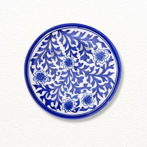 Blue Floral Ceramic Plate 10 Inches