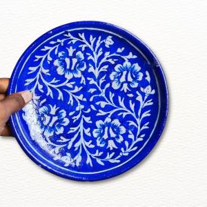 Indigo Ceramic Plate 8 Inches