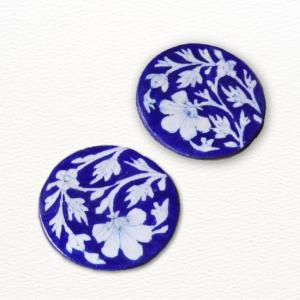 Ceramic Indigo Coasters Set of 2