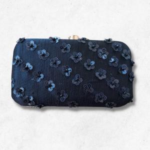 Floral Onyx Embroidered Sling Bag