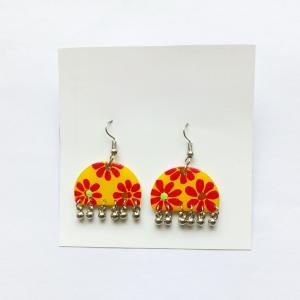 Summer Hibiscus Resin Earrings