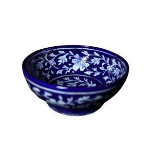 ultramarine garden blue pottery ceramic bowl