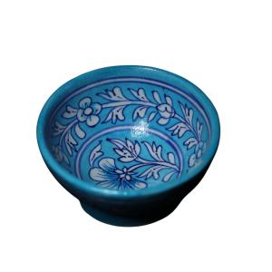 turquoise garden blue pottery ceramic bowl