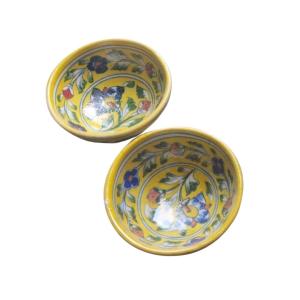 sun garden blue pottery ceramic bowl