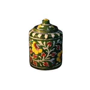 Emerald Blue Pottery Ceramic Jar