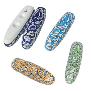 Cylindrical Floral Blue Pottery Ceramic Planters in multiple colour options