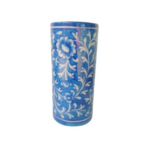 Aqua Garden Blue Pottery Ceramic Vase