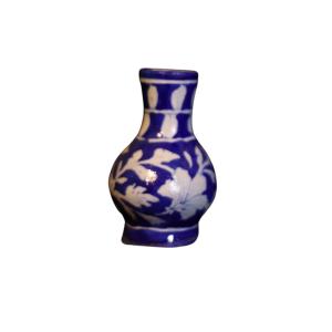 Mini garden blue pottery ceramic vase