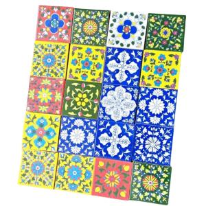 Multicolour blue pottery ceramic tiles 4