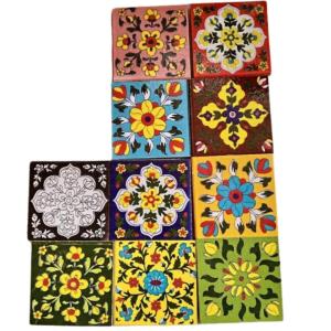 Multicolour assorted blue pottery ceramic tiles 5