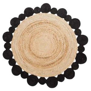 Black Boho Jute Carpet