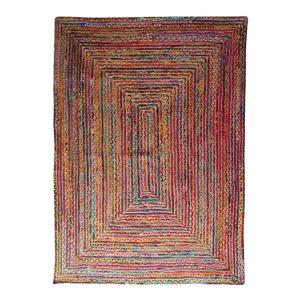 Rectangle Rainbow Cotton Rope Carpet