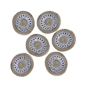 White Loop Rings Table Placemats