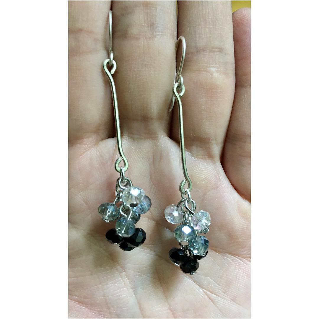 Cluster Crystal earrings