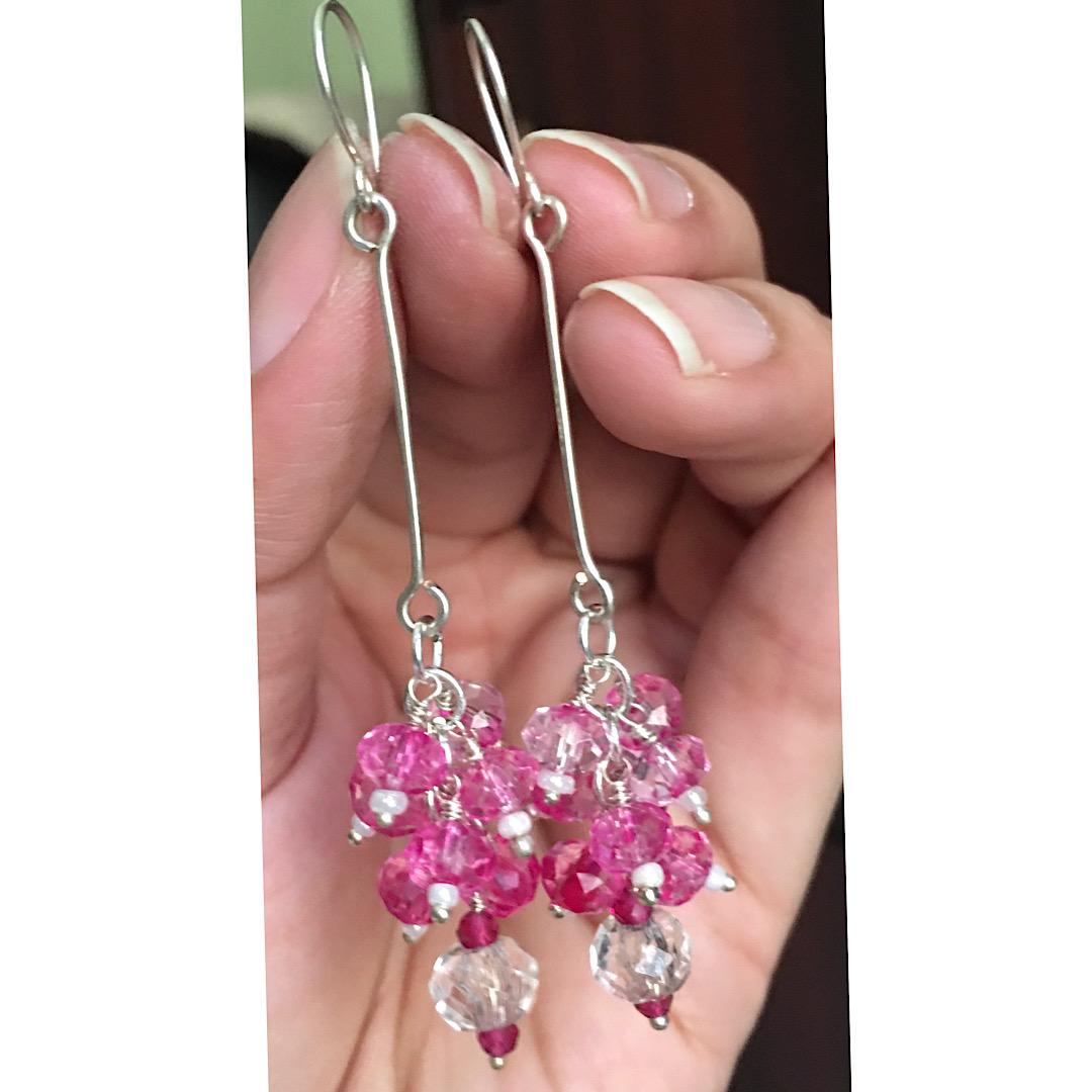 Cluster Crystal earrings