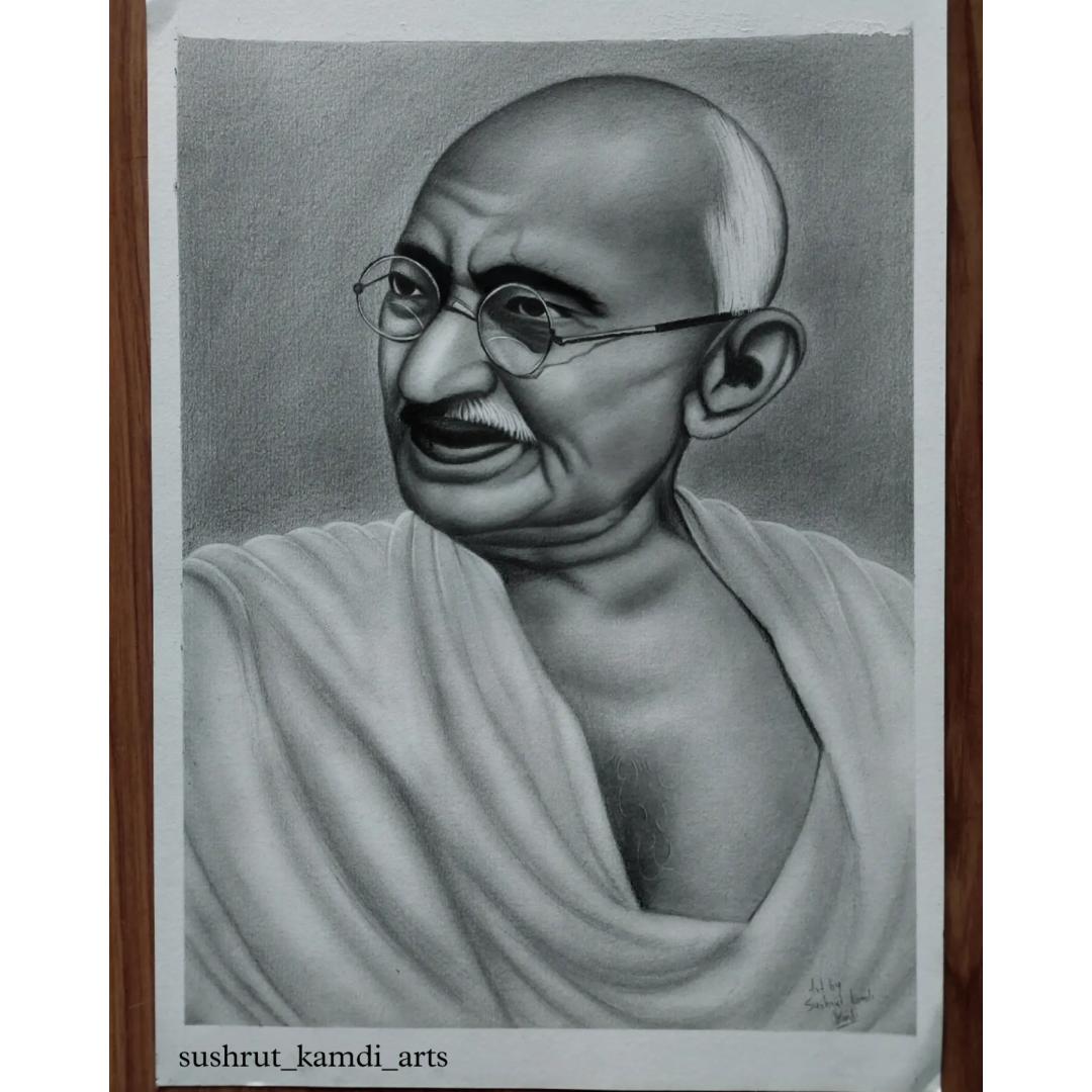 Easy Mahatma Gandhi Drawing Ideas | Sketch & Poster - Tutorial