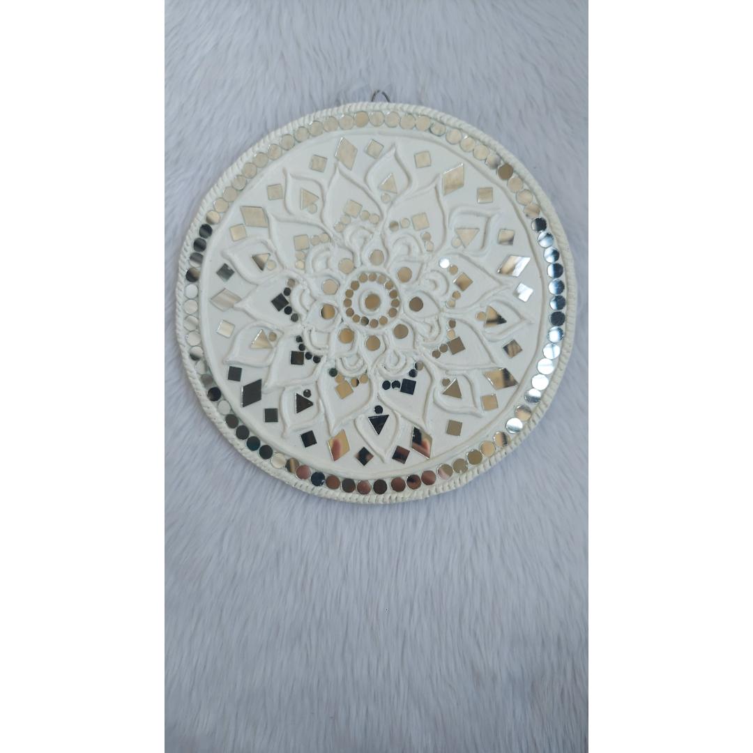 Viciniti White Lotus Bloom Lippan Art Wall Decor