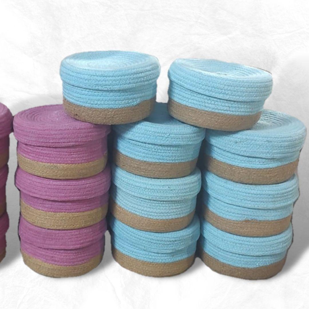 Colourful Jute Basket with Lid PB