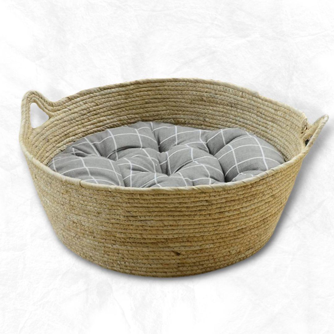 Jute Bed with Handles for Cats and Small Dogs