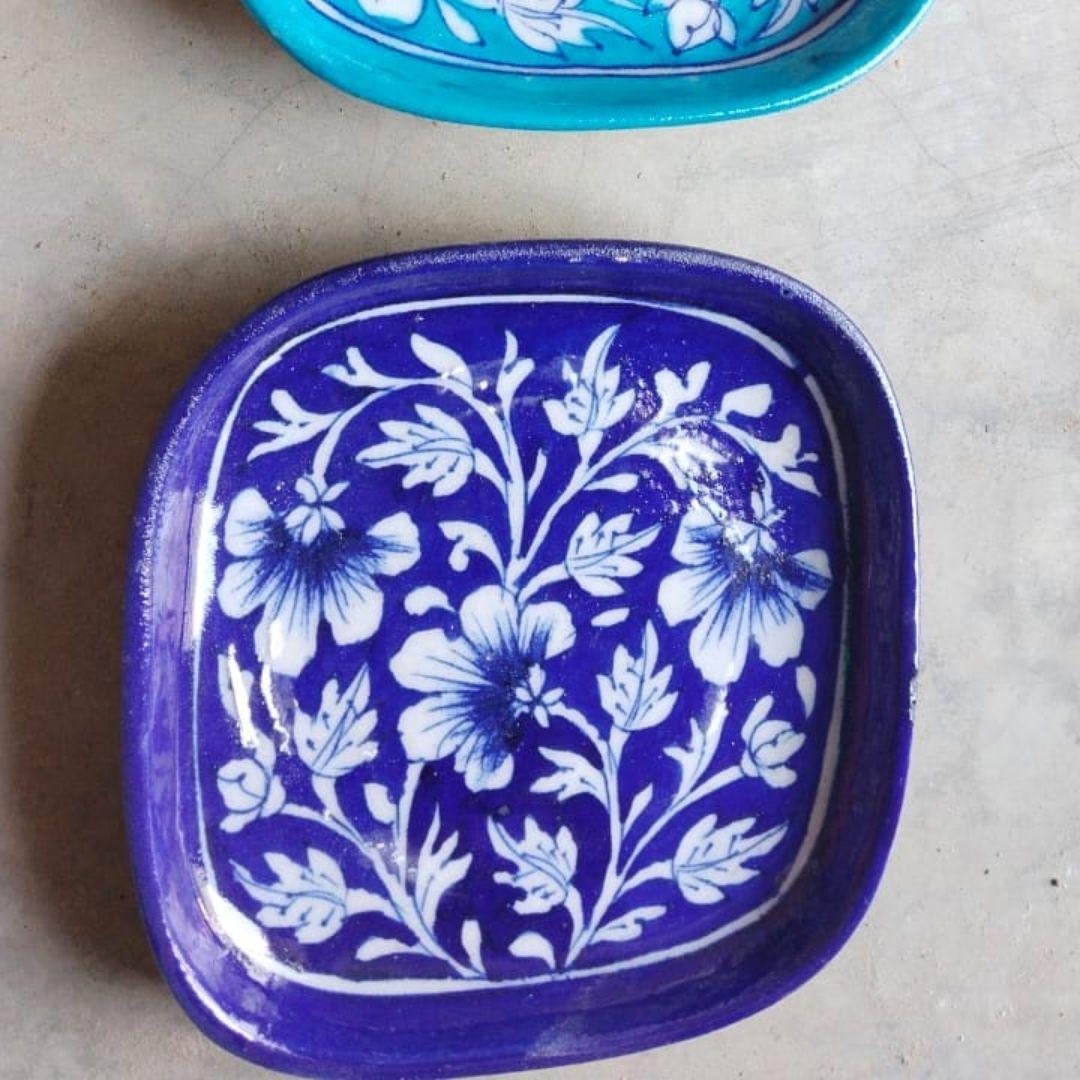 Ceramic Square Serving Trays 6 inches Set of 2