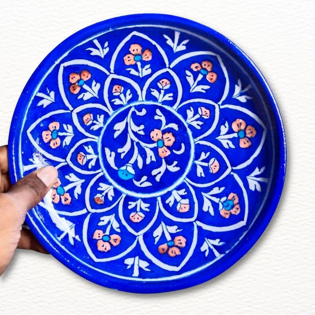 Blue Blossom Ceramic Plate 8 Inches