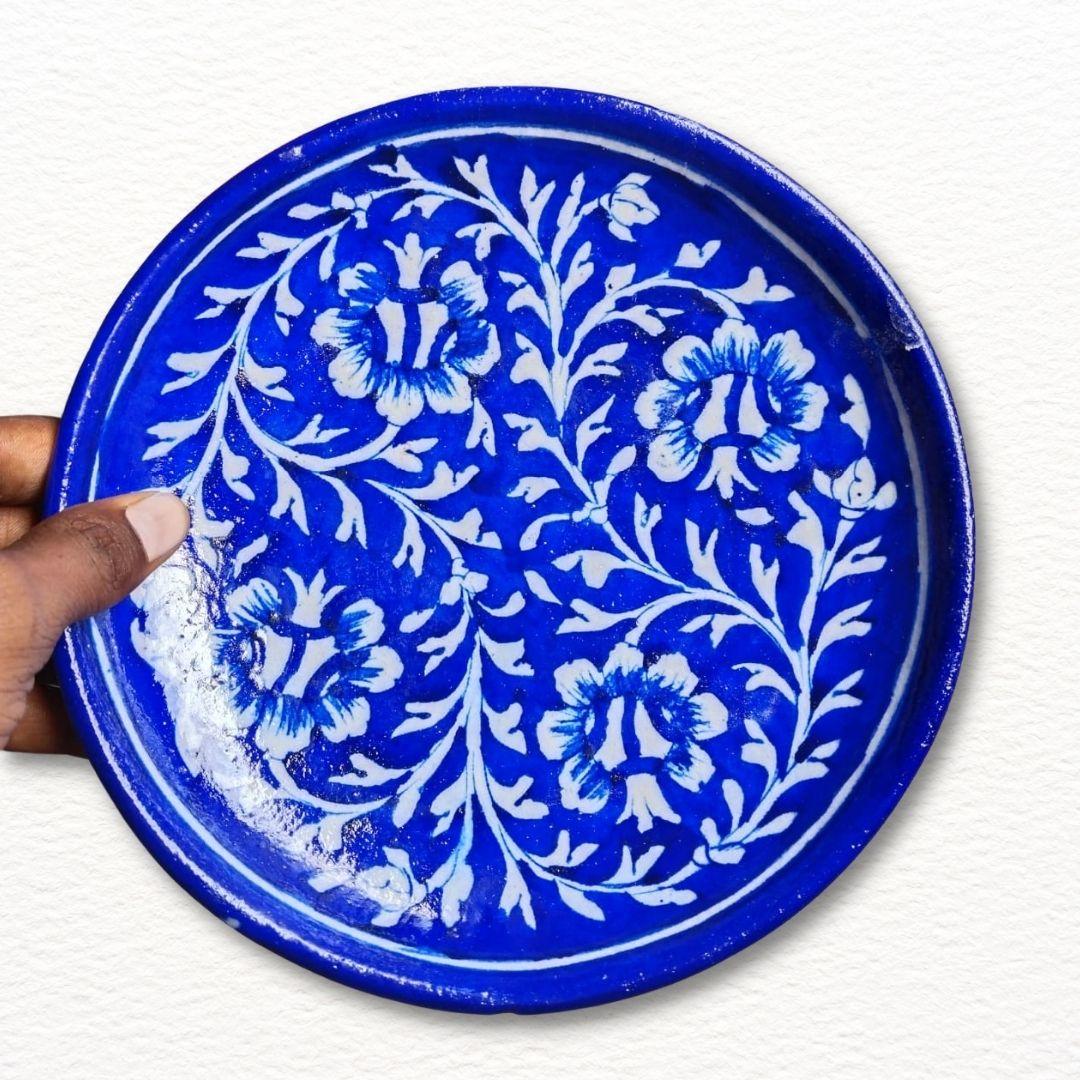 Indigo Ceramic Plate 8 Inches
