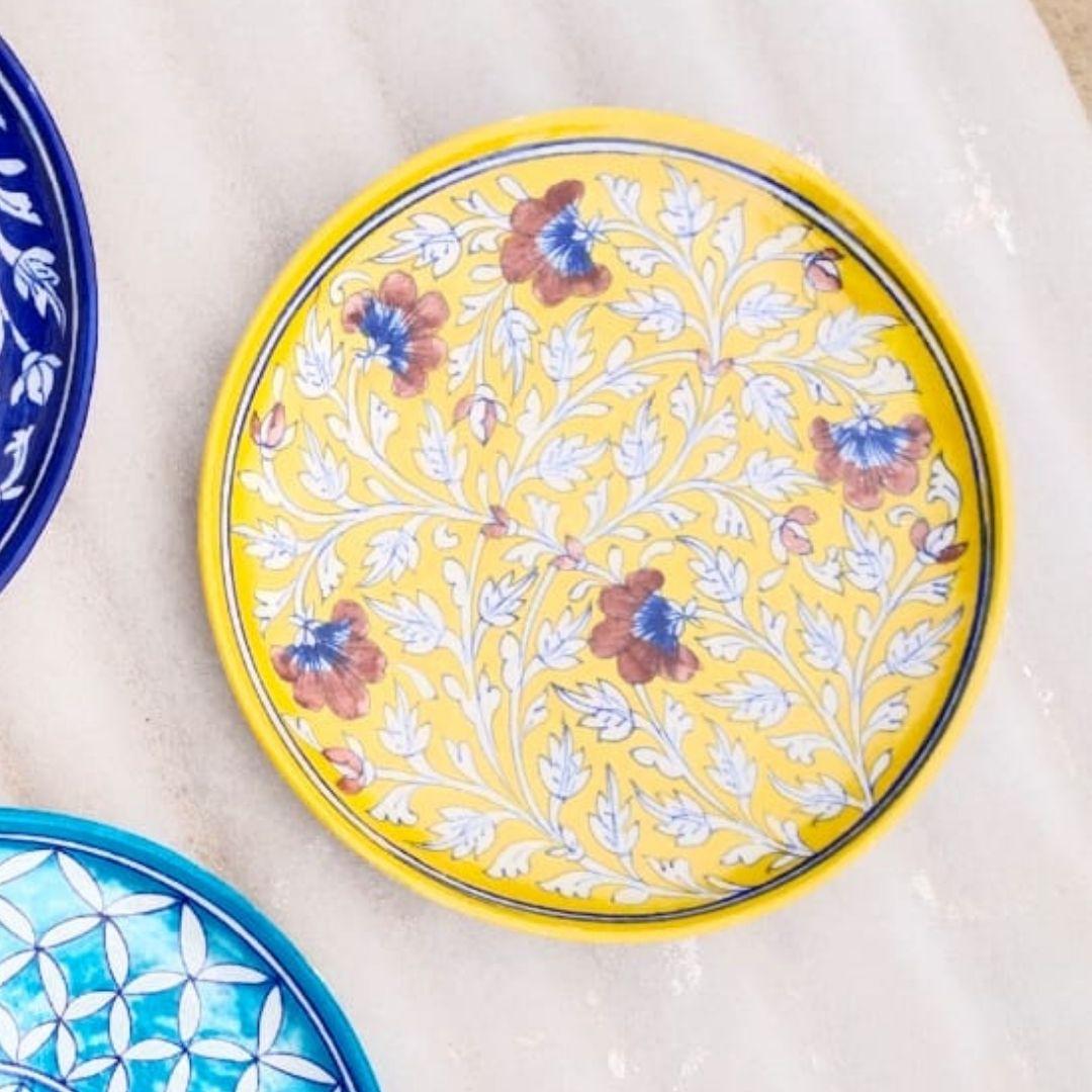 Ceramic Plates Set of 3 8 Inches