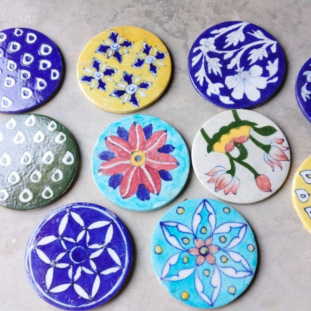 Ceramic Azure Coasters Set of 4