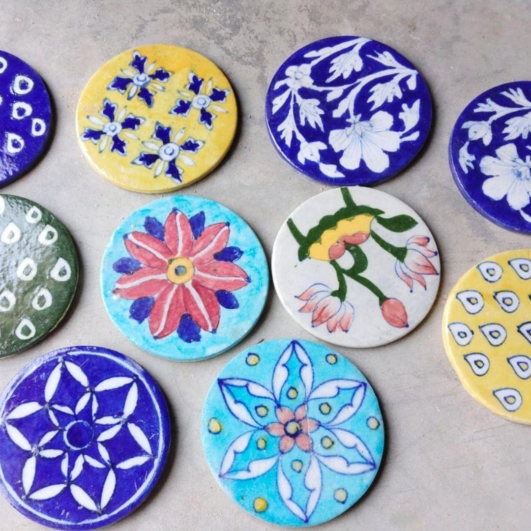 Ceramic Bloom Coasters Set of 4