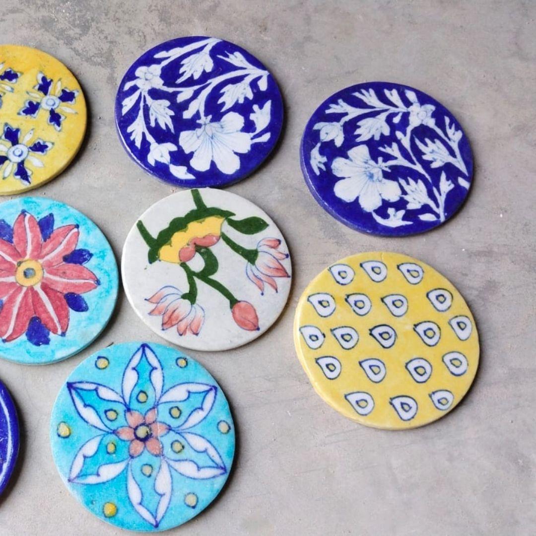 Ceramic Lily Coasters Set of 2