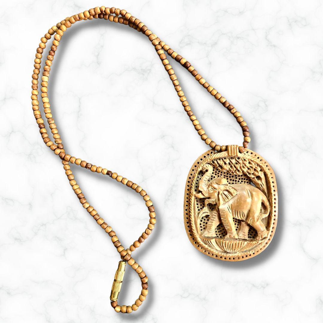 Thai Elephant Pendant Necklace Fashion Vintage Antique Silver Color Big Elephant  Necklace Long Chain Metal Chain