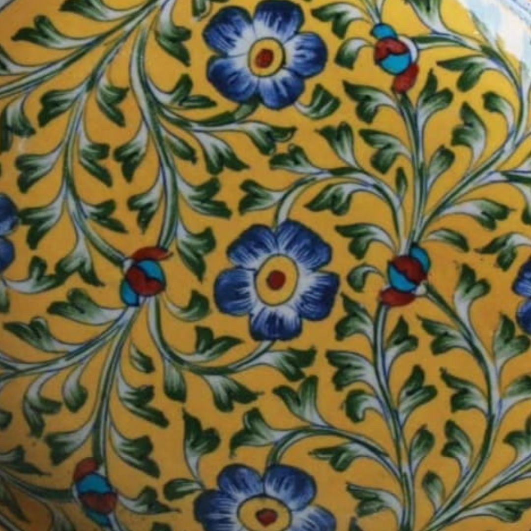 jodhpur garden blue pottery decor plate