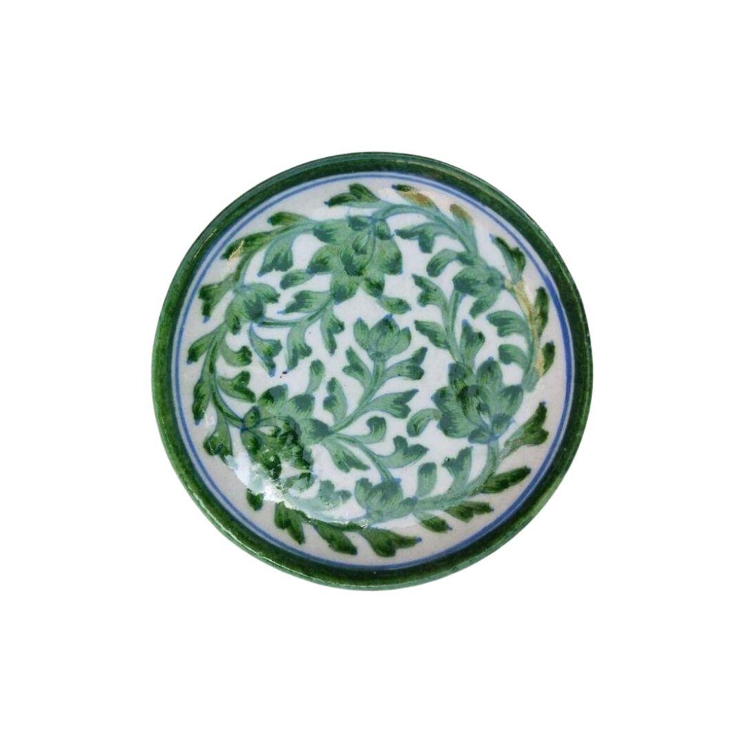 jade garden blue pottery decor plate 2