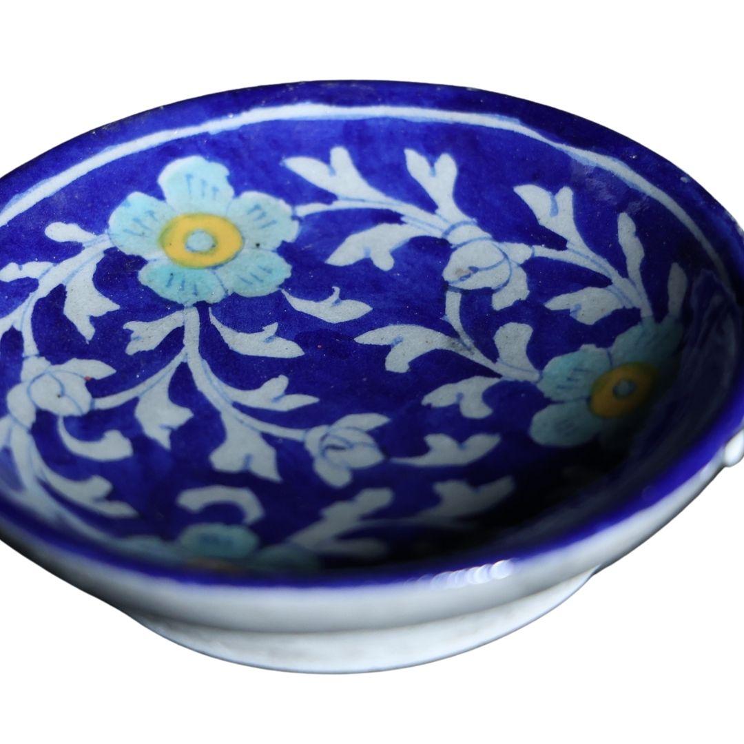 Morning Snack Blue Pottery Ceramic Bowl
