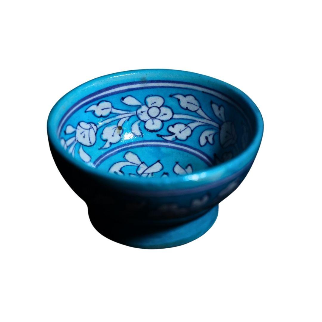 orbit garden ceramic blue pottery bowl