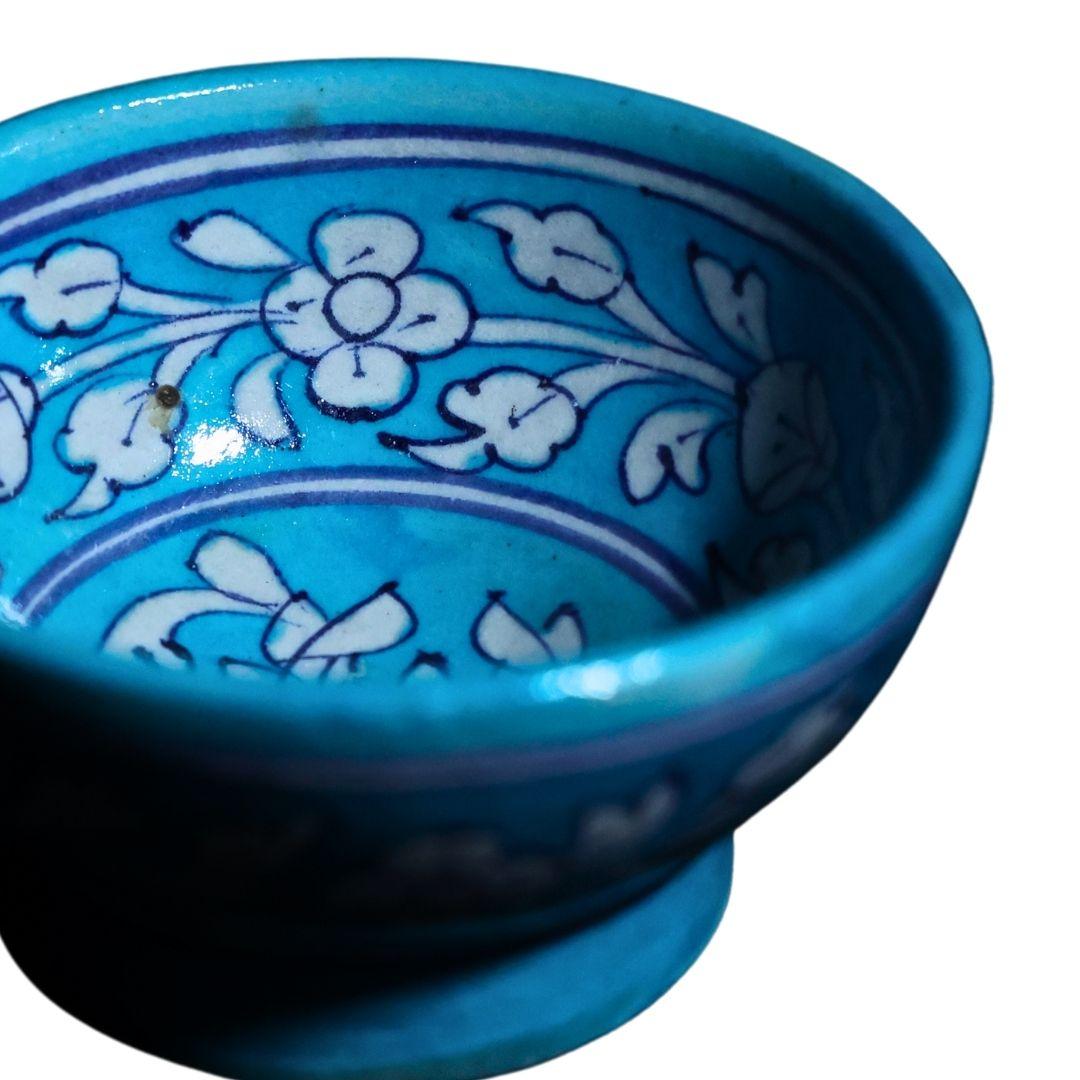 orbit garden ceramic blue pottery bowl