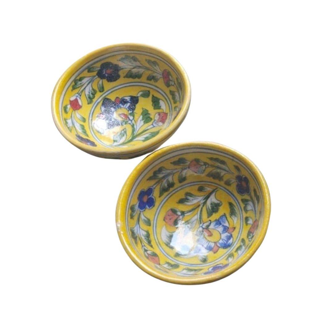 sun garden blue pottery ceramic bowl