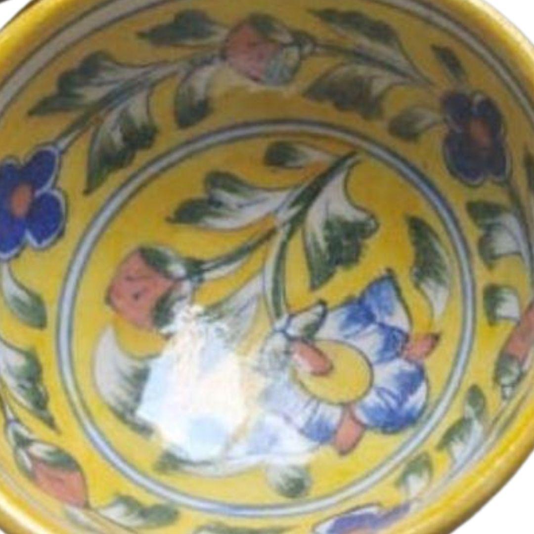 sun garden blue pottery ceramic bowl