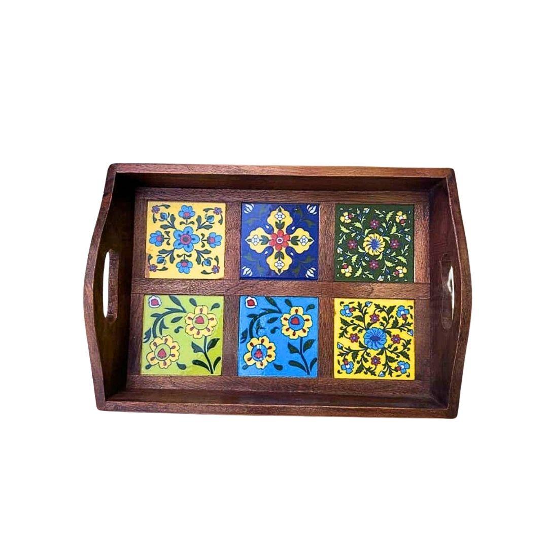 Wooden Tiles Serving Tray 2