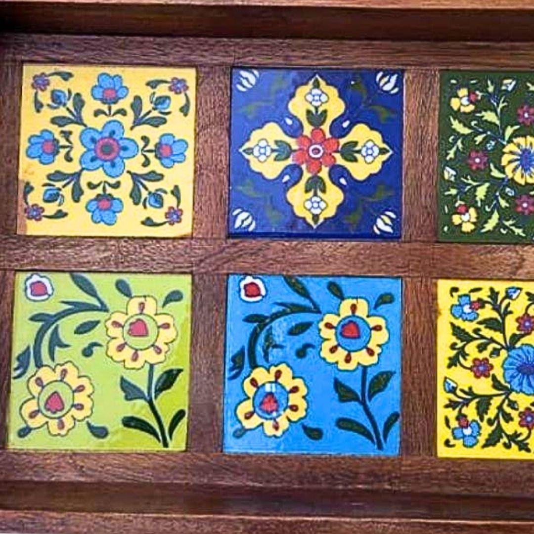 Wooden Tiles Serving Tray 2