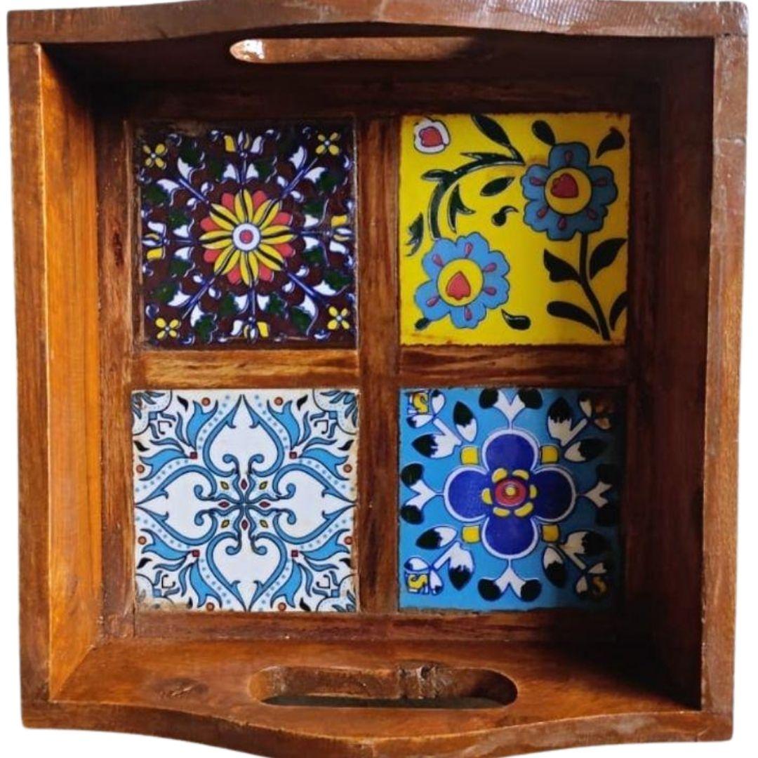 Wooden Tiles Serving Tray 5