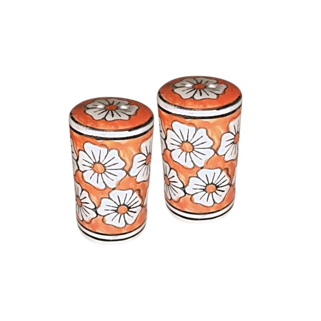 orange salt and pepper shakers